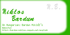 miklos bardun business card
